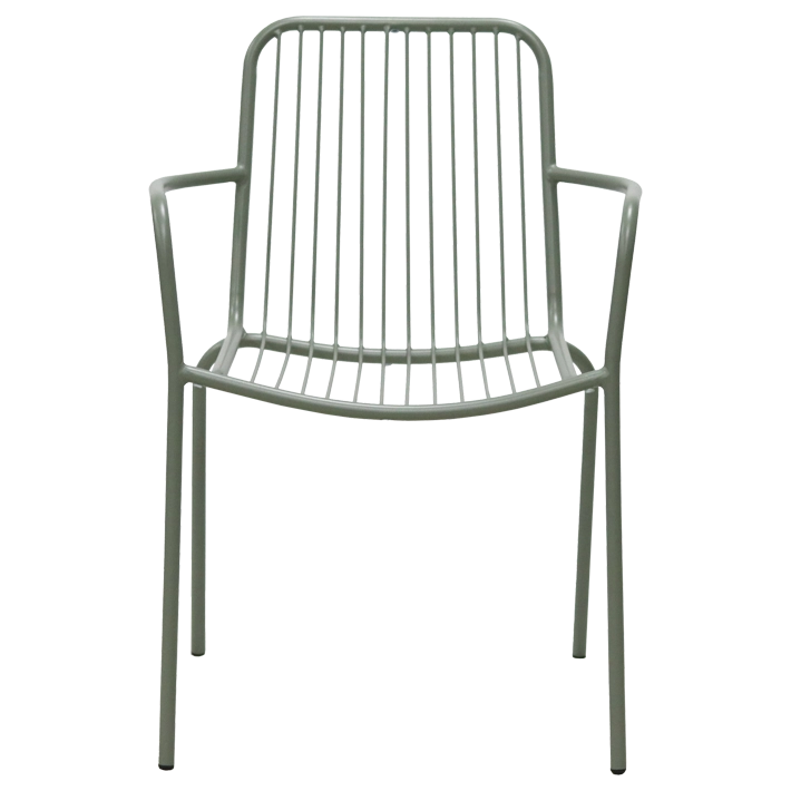 Alt Silla Menorca fabricada en acero de alta calidad en color verde apto para el uso intensivo profesional