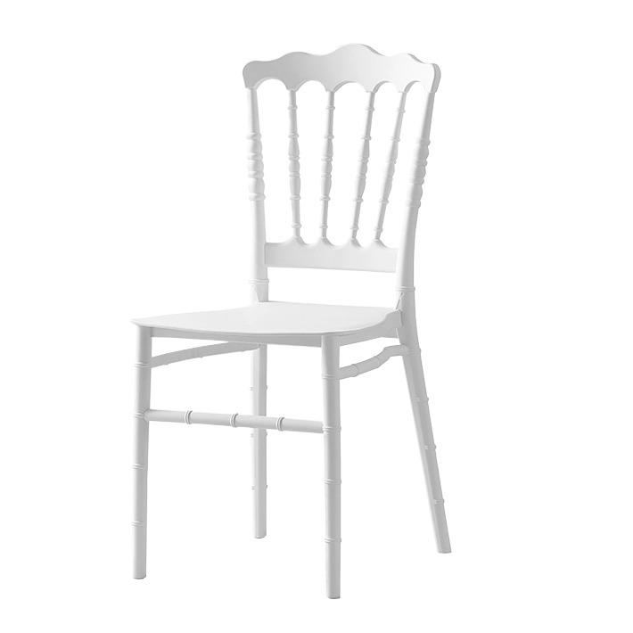 Alt Silla Napoleón Apilable de color Blanco fabricada con polipropileno EME Mobiliario