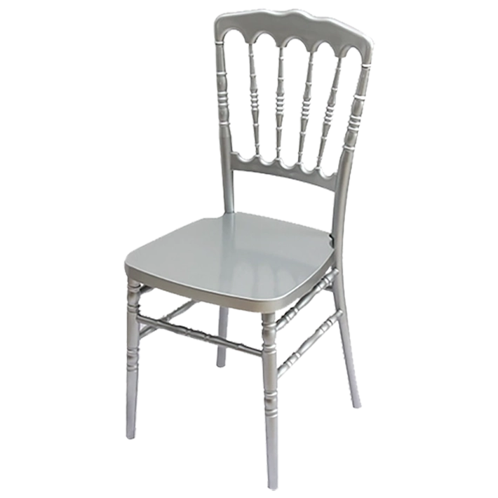 Alt Silla Napoleón Plata. Silla Apilable, fabricada con polipropileno EME Mobiliario