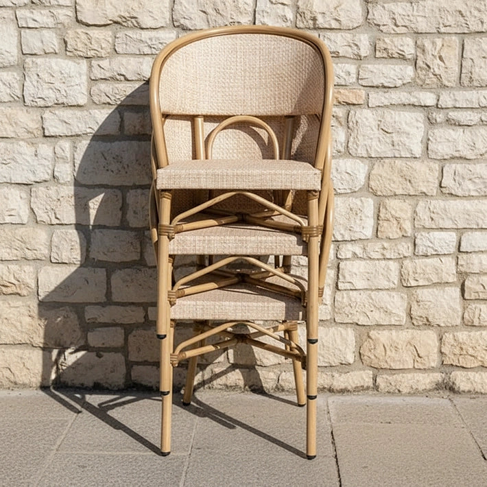  Silla Niza con estructura en aluminio y con tejido textilene, ideal para Hostelería 