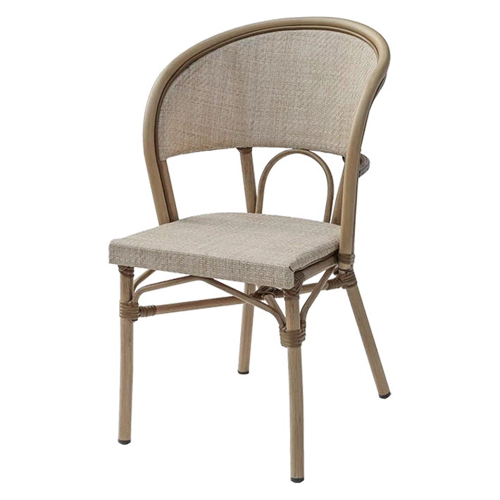 Alt Silla Niza con estructura de aluminio que imita al ratán. Ideales Para Hostelería EME Mobiliario