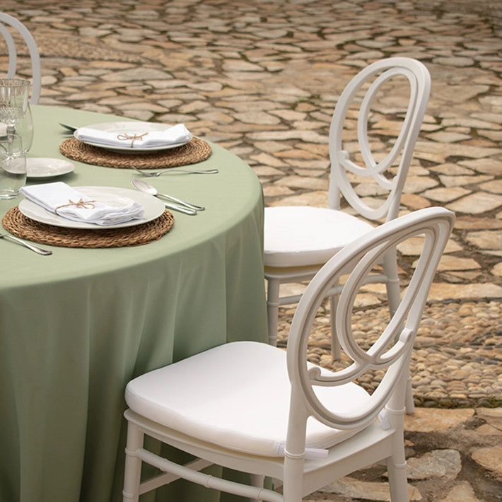 Alt Silla Apilable Phoenix, de color blanco con estructura monoblock EME Mobiliario