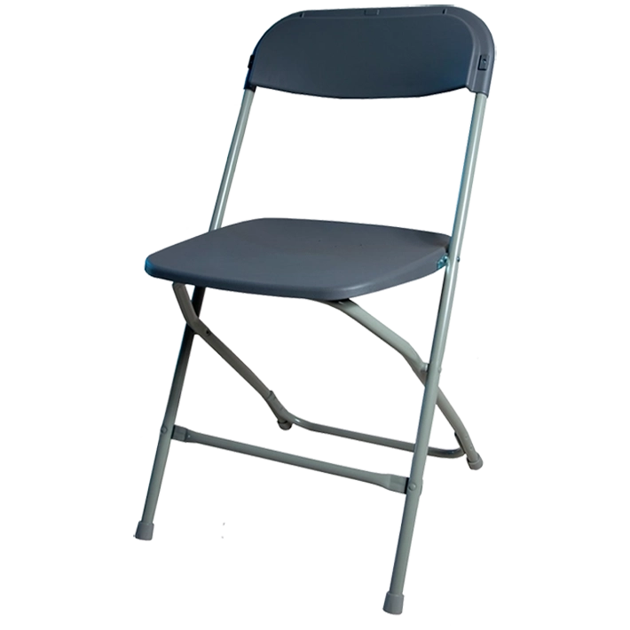 Alt Silla Plegable Gris fabricada en metal y polipropileno, ligera y de fácil apilamiento EME Mobiliario 