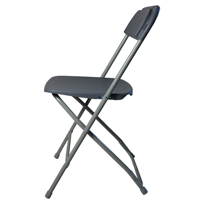Alt Silla Plegable Gris fabricada en metal y polipropileno, ligera y de fácil apilamiento EME Mobiliario 