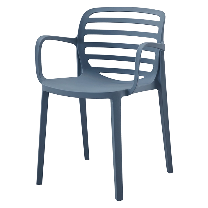 Alt Silla Para Hostelería en color antracita con un respaldo de rejilla EME Mobiliario