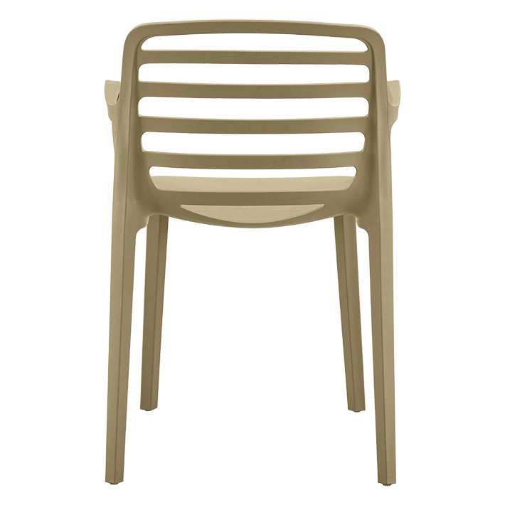 Alt Silla para hostelería de color Arena con respaldo de rejilla y reposabrazos EME Mobiliario