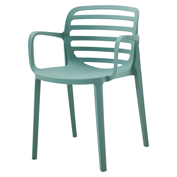 Alt Silla Para Hostelería en color verde con un respaldo de rejilla EME Mobiliario