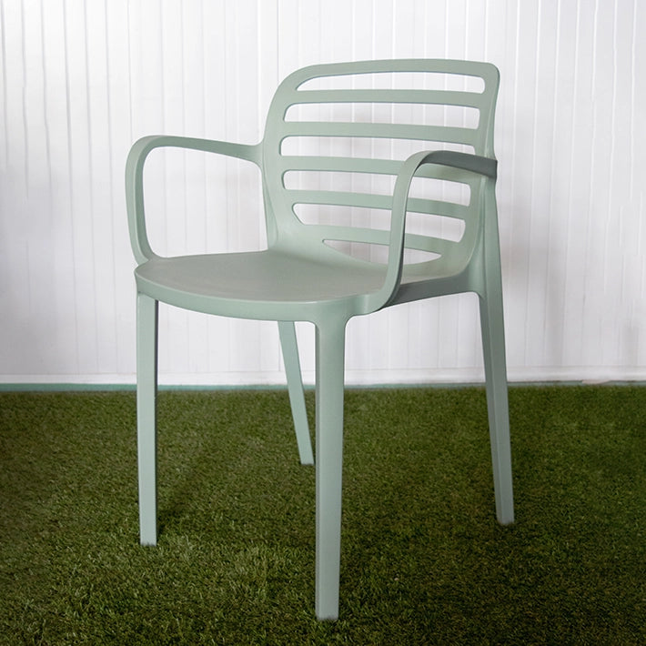 Alt Silla Para Hostelería en color verde con un respaldo de rejilla EME Mobiliario