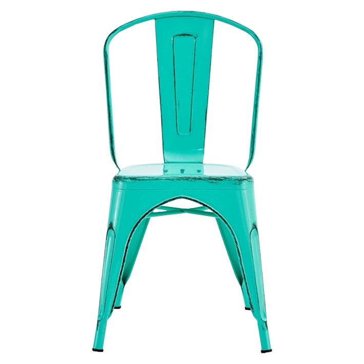 Alt Silla Tolix Verde Vintage fabricada en acero galvanizado con acabado vintage para hostelería