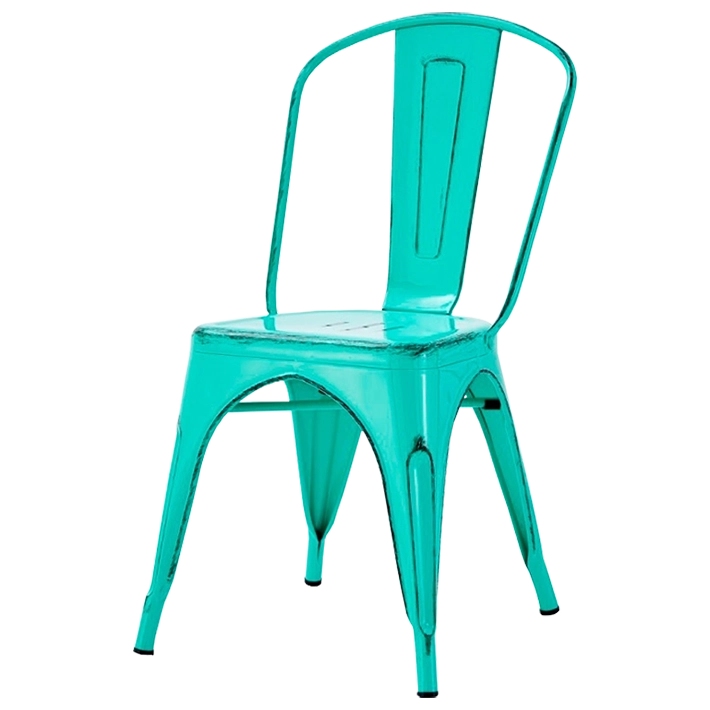 Alt Silla Tolix Verde Vintage fabricada en acero galvanizado con acabado vintage para hostelería
