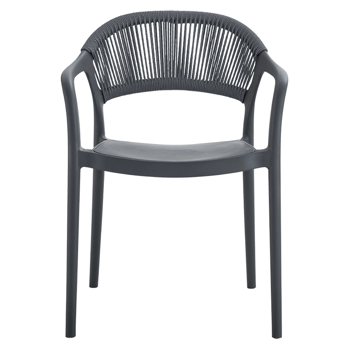 Alt Silla de hostelería de color Antracita con un respaldo de rejilla