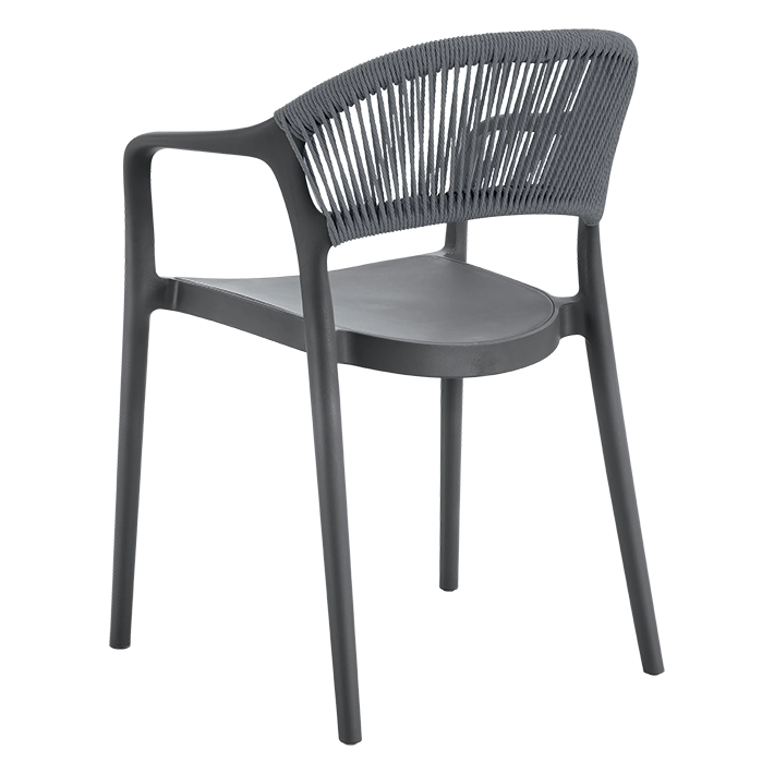 Alt Silla de hostelería de color Antracita con respaldo de rejilla