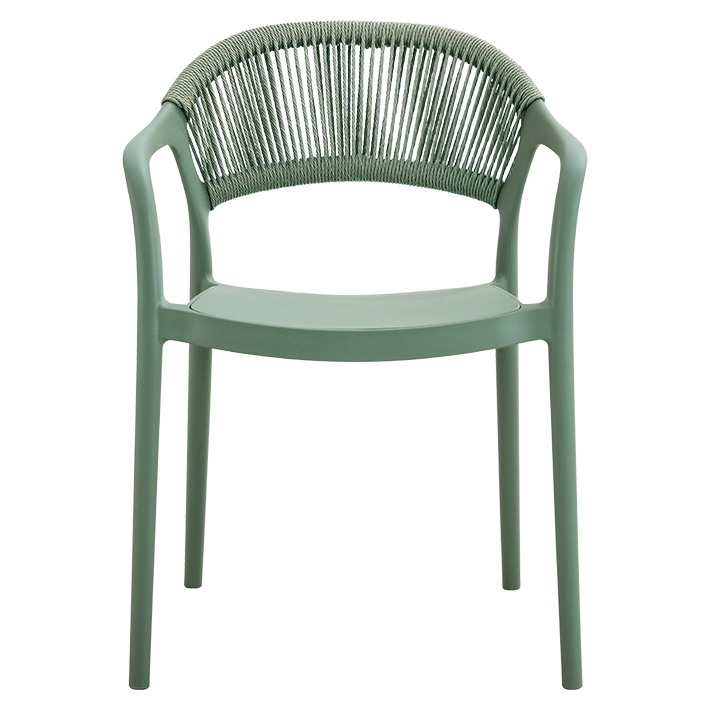 Alt Silla para hostelería de color verde con rejilla verde 