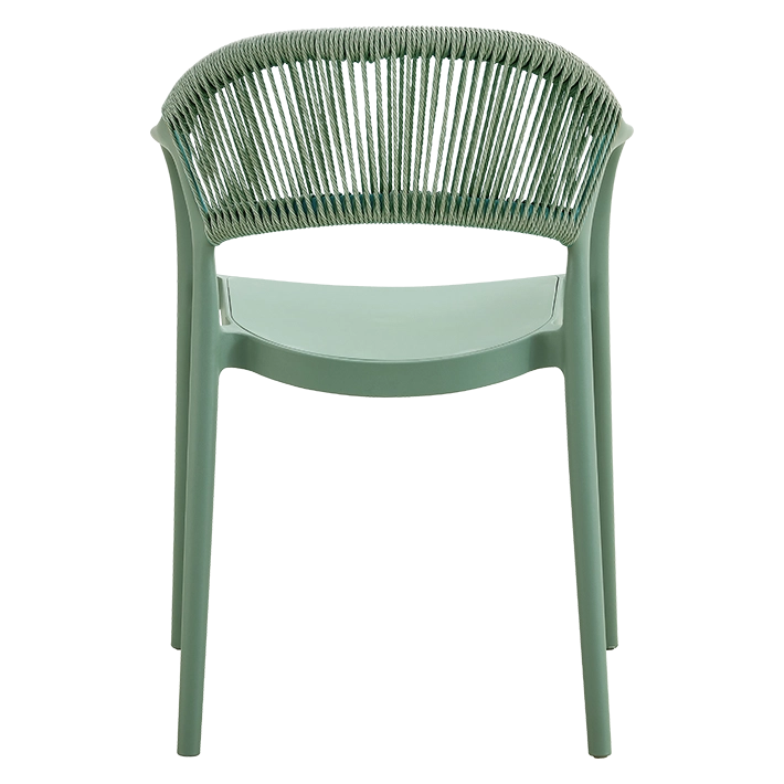 Alt Silla para hostelería de color verde con respaldo rejilla verde 