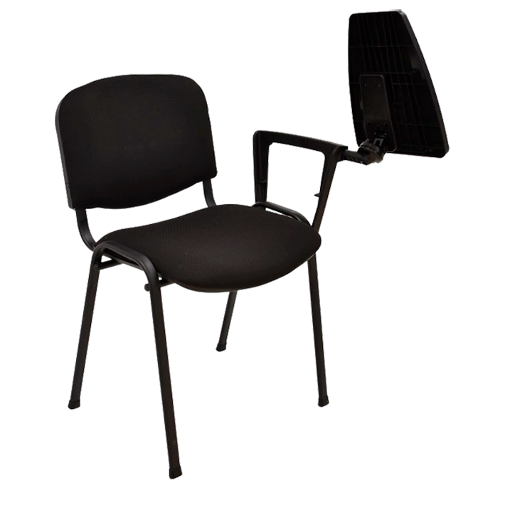 Alt Silla con Pala apilable de color Negra con tejido acrílico lavable y estructura de metal