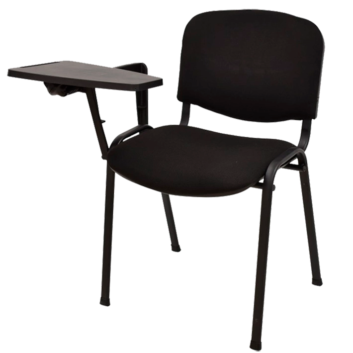 Alt Silla con Pala apilable de color Negra con tejido acrílico lavable y estructura de metal