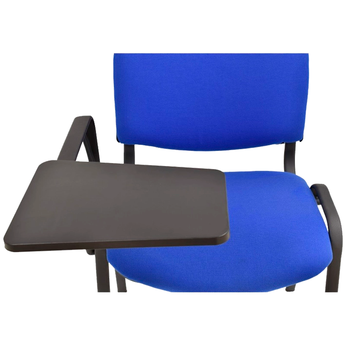 Alt Silla con Pala Apilable fabricada en metal negro y tejido acolchado lavable azul 