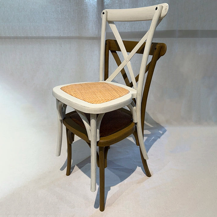 Alt Sillas Crossback De Imitación Madera con Estructura Apilable. Ideal Para Eventos y Hostelería EME Mobiliario