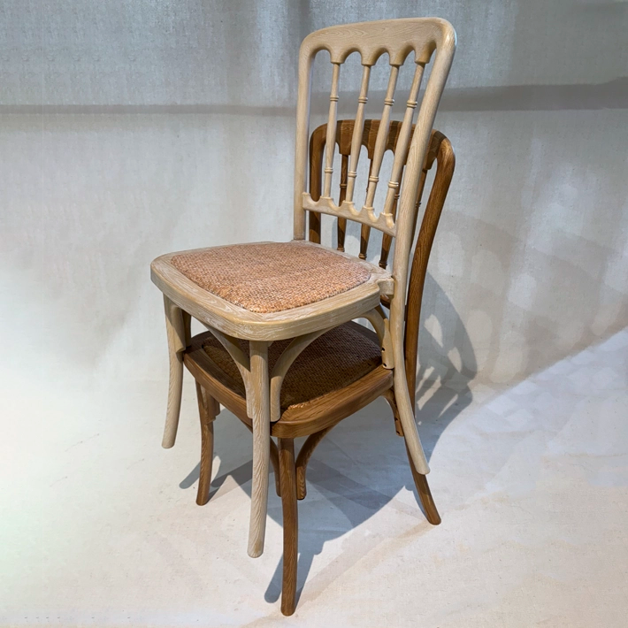 Alt Sillas Napoleón Imitación Madera con estructura Apilable EME Mobiliario