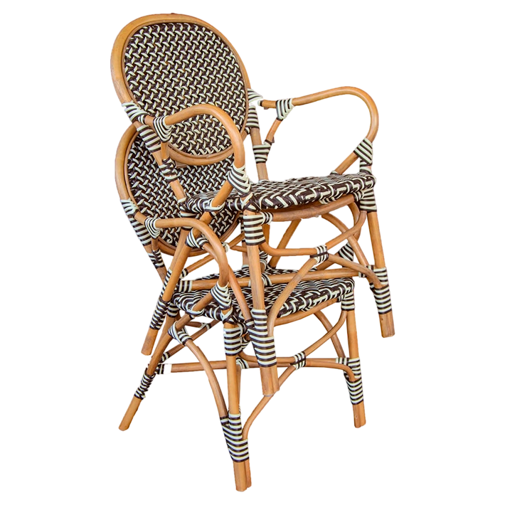 Sillón Bistró Ratán Negro