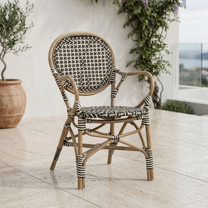 Sillón Bistró Ratán Negro