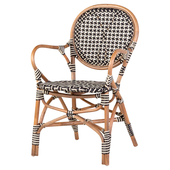 Sillón Bistró Ratán Negro