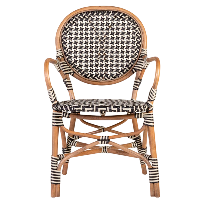Sillón Bistró Ratán Negro
