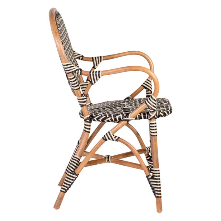 Sillón Bistró Ratán Negro