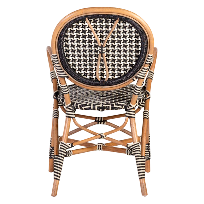 Sillón Bistró Ratán Negro