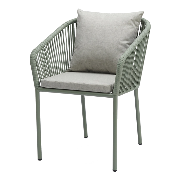 Sillon Merano Verde con cojín fabricado en acero de calidad, ideal para usar en interior o exterior 