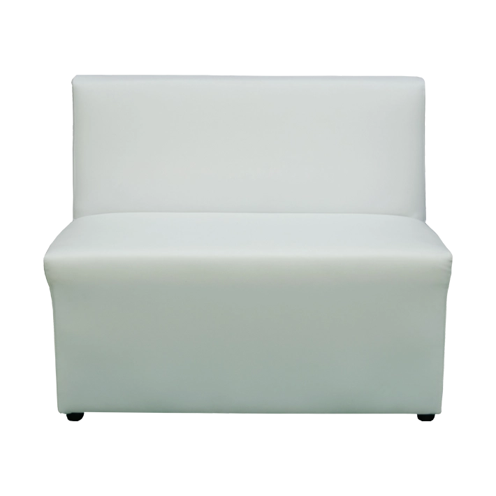 Alt Sillón Polipiel 105cm fabricado con estructura de acero y tapizado en polipiel color blanco ideal para salas de fiestas, discotecas, etc EME Mobiliario 