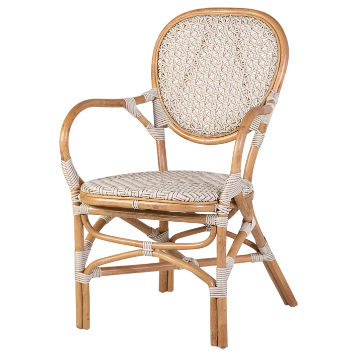 Sillón Bistró Ratán Blanco