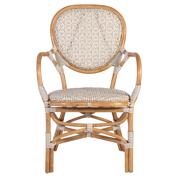 Sillón Bistró Ratán Blanco