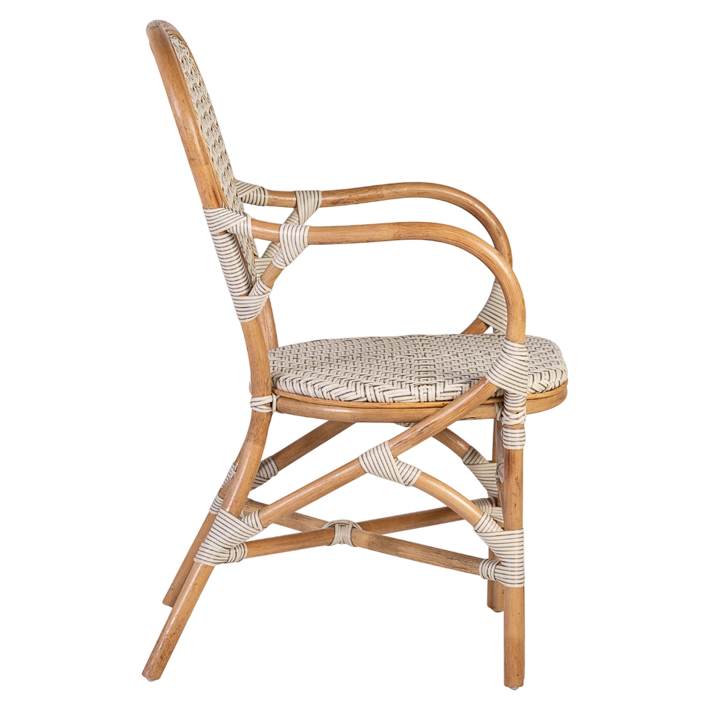 Sillón Bistró Ratán Blanco