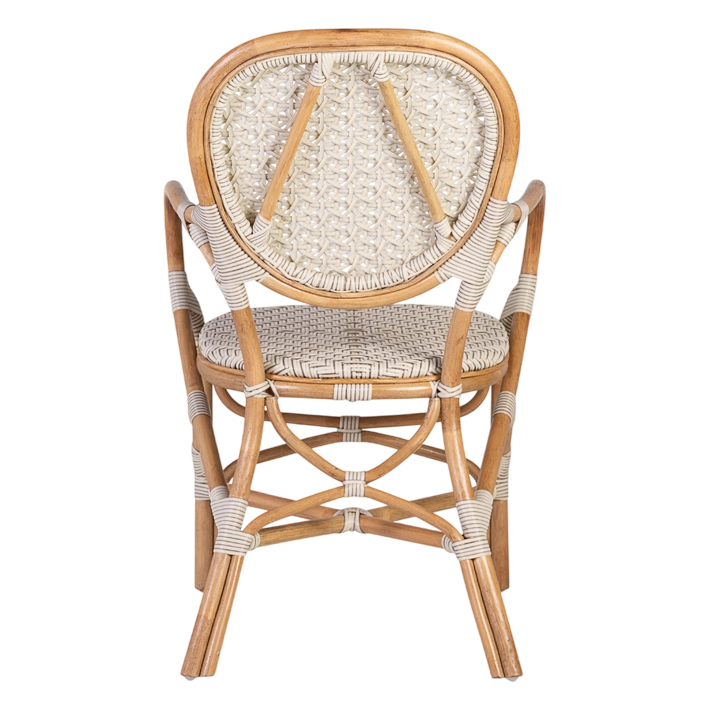 Sillón Bistró Ratán Blanco