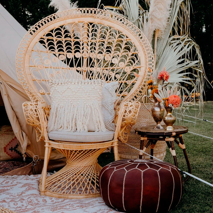 Alt Sillón Emmanuelle fabricado en ratán natural, presenta un diseño original que podrás ambientar tu espacio Chillout EME Mobiliario