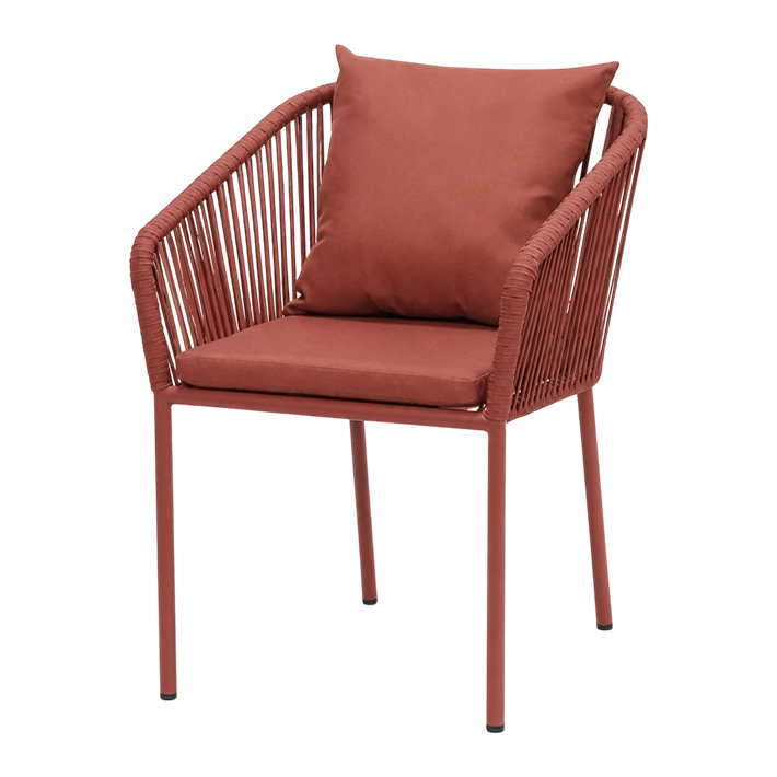 Sillon Merano Terracota fabricado en acero perfecto para usar en exterior