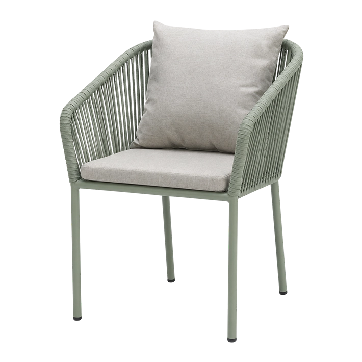 Sillon Merano Verde fabricado en acero perfecto para usar en exterior