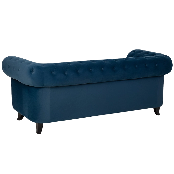 Alt Sofa Chester 3 plazas Azul Marino acabado de terciopelo ideal para eventos y hostelería
