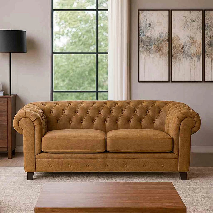 Alt Sofa Chester Camel 2 plazas perfecto para el uso intensivo profesional