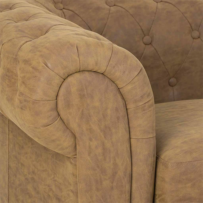 Alt Sofa Chester Camel 3 plazas perfecto para el uso intensivo profesional