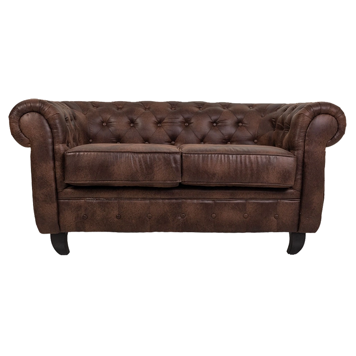 Alt Sofá Chester Marrón 2 plazas ideal para el uso intensivo profesional en eventos y hostelería