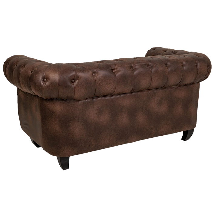 Alt Sofá Chester Marrón 2 plazas ideal para el uso intensivo profesional en eventos y hostelería