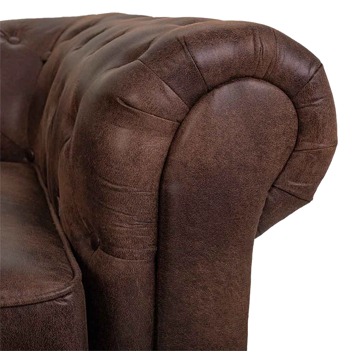 Alt Sofa Chester Marron Oscuro 3 plazas para eventos y hostelería