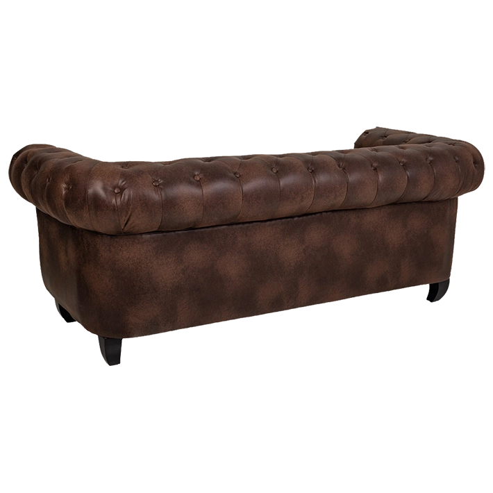 Alt Sofa Chester Marron Oscuro 3 plazas para eventos y hostelería