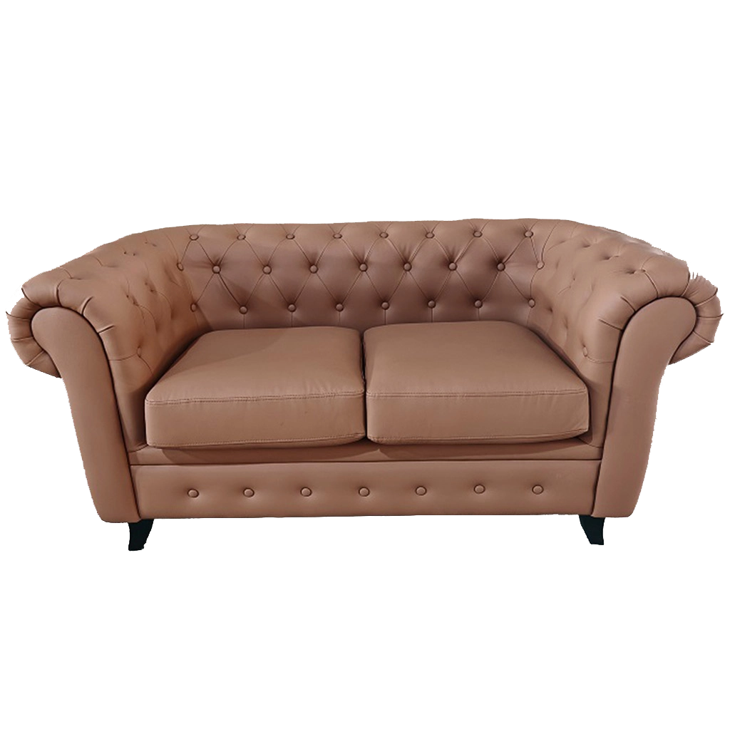 Alt Sofa Chester Mocha 2 plazas, perfecto para usar en eventos y hosteleria 
