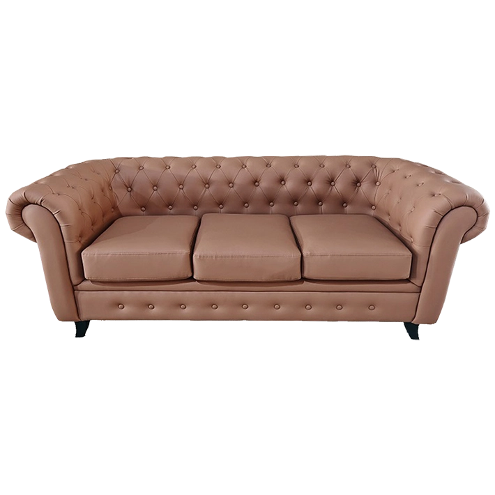 Alt Sofá Chester Mocha 3 plazas ideal para el uso intensivo profesional en eventos y hostelería