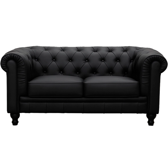 Alt Sofa Chester Negro Similpiel fabricado con materiales de calidad para eventos y hostelería