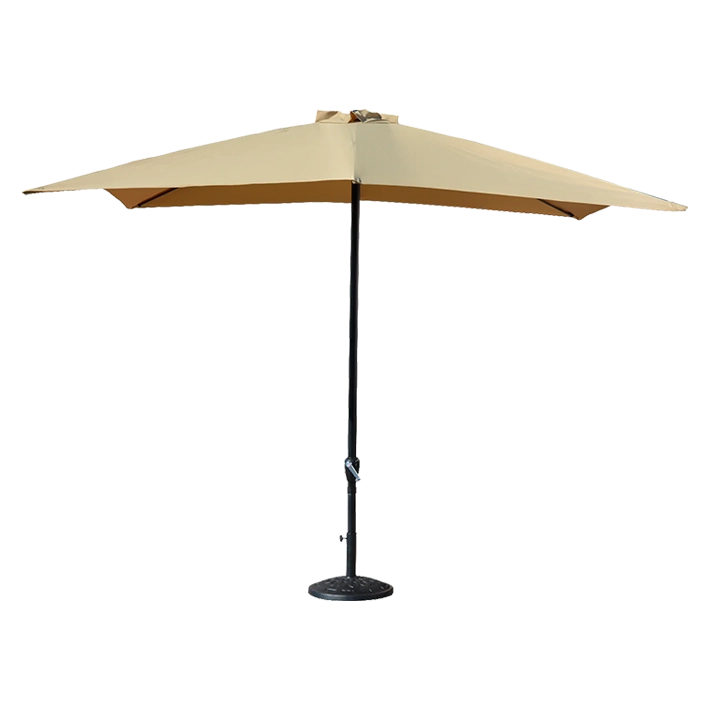 Alt Sombrilla Cuadrada de color camel de aluminio para eventos y hostelería EME Mobiliario