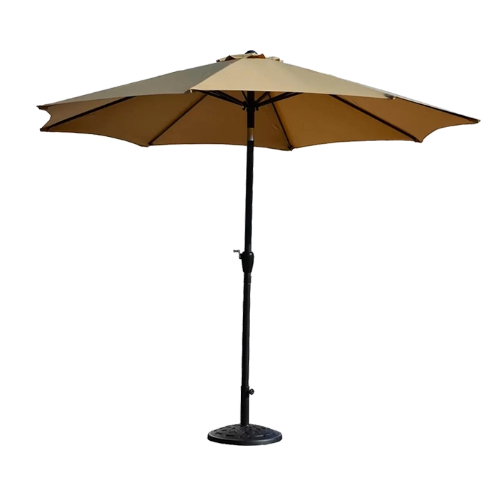 Alt Sombrilla Redonda de color camel de aluminio para eventos y hostelería EME Mobiliario